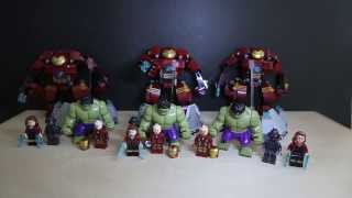 Lego 76031 Marvel SuperHeroes The HULK Buster Smash LEGO vs Sheng Yuan vs Lele Comparision Review [upl. by Aikemot941]