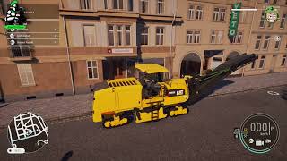 Construction Simulator Roadworks using Cold Planer Asphalt Paver Asphalt Dumper and Compactor [upl. by Tuttle]