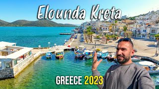 The Beauty of Elounda A Walking and Drone Video Tour Greece Kreta 2023 [upl. by Eleen]