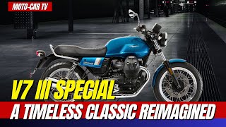 Moto Guzzi V7 III Special A Timeless Classic Reimagined  MOTOCAR TV [upl. by Maurits219]