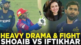 PSL 9  Heavy Drama amp Fight  Shoaib Malik vs Iftikhar Ahmed  M1Z2A [upl. by Yankee]