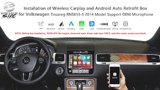 kSmart auto Wireless Carplay amp Android Auto Retrofit Box for Volkswagen Touareg RNS850S 2014 Model [upl. by Druce]