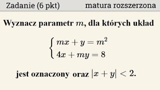 ROZSZERZENIE 6pkt  Układ równań z parametrem  zadanie 1 z informatora CKE 2025 [upl. by Nhor]