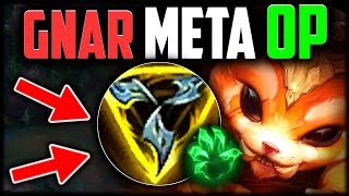 GNAR IS CRAZY STRONG THIS PATCH Best BuildRunes How to Play Gnar amp Carry Season 14 [upl. by Meekyh467]