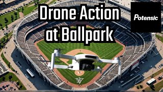 HighFlying Action Potensic Atom Drone Test Flight At The Ballpark [upl. by Drofliw]