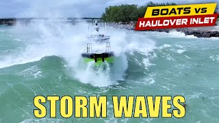 Storms Bring Massive Waves  Boats vs Haulover Inlet [upl. by Pang612]