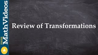 Review of transformations of functions from Algebra 2 [upl. by Jerri670]