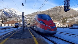 TRENI in ARRIVO e in PARTENZA a BARDONECCHIA SMF3 IC AV e TGV [upl. by Aicenev]