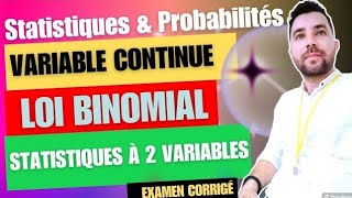 Statistiques descriptives et calcul du Probabilités Examen corrigé [upl. by Nyrraf]