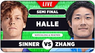 SINNER vs ZHANG • ATP Halle 2024 SF • LIVE Tennis Watchalong Stream [upl. by Blase]