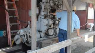 Antique Marine Engine show Mystic 2013 Wichmann semi diesel [upl. by Newman]