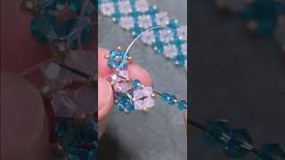 Easy diy 1 minute how to make beaded bracelet making bracelet with bicone [upl. by Einnaoj334]