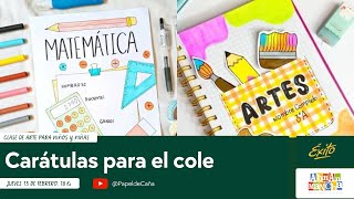 Clase de arte para niños y niñas Carátulas para el cole [upl. by Barrett200]