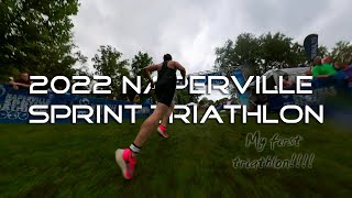 MY FIRST EVER TRIATHLON  2022 Naperville Sprint Triathlon V 81 [upl. by Yrohcaz133]