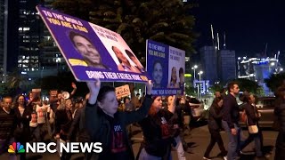 Hundreds protest in Tel Aviv after IDF mistakenly kills 3 hostages [upl. by Carbo510]