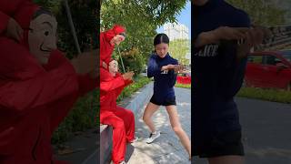 Money Heist vs Police 150 moneyheist parkour police escape shorts hctofficial [upl. by Rabkin]