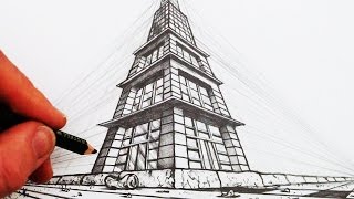 How to Draw in 3Point Perspective Narrated [upl. by Jochebed]