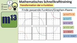 Transformierte eFunktionen den richtigen Graphen zuordnen  MSTSerie [upl. by Leonteen]