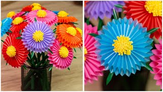 DIY  how to make flowers from straws  flowers from straws diy [upl. by Porte865]