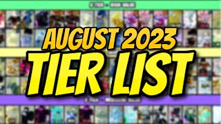 YBA NEW OFFICIAL YBA SKIN TRADING TIER LIST AUGUST 2023 [upl. by Garlen548]