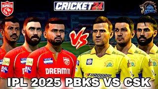 IPL 2025  PBKS vs CSK  INTENSE T20 Match 🔥😍  Punjab vs Chennai  CRICKET 24 [upl. by Suravaj]