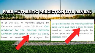 I DISCOVERED THIS ACCURATE VIP FOOTBALL BETTING PREDICTION SITE THAT GIVES TIPS FOR FREE✅ [upl. by Ag]