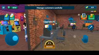 gaming gamer cafe simulator gameplay from mobile [upl. by Gnahk]