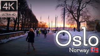 👣Walk with Me in Norway  Harbour Promenade in Oslo  4K experience  January 2024👣 [upl. by Arvid]