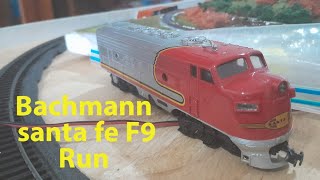 Bachmann santa fe f unit Run [upl. by Ecyarg356]