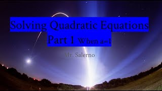 Solving Quadratic Equations whena 1 [upl. by Yentterb]