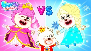 Desafío Princesa Rosa VS Azul 💖💙 Historias divertidas del Elsa  Dibujos Animados ★ Bearee Español [upl. by Layla120]