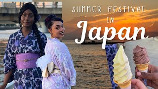 Japanese Summer festival and KIMONO MAKEOVER 🇯🇵👘🎆 [upl. by Newg927]