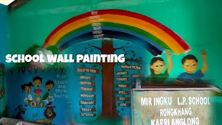 school wall painting West Karbi anglong Viral video [upl. by Atiran178]