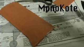 Covering Airplane Wing with Monokote [upl. by Nairbo]