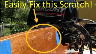 How to easily fix scratches in the wooden boat [upl. by Tigirb726]