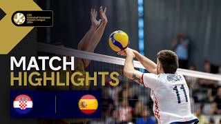 Croatia vs Spain  Match Highlights  European Golden League Men 2024 [upl. by Noleta977]