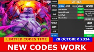 NEW UPDATE CODES 🎃EVENT Dragon Ball Rage ROBLOX  OCTOBER 28 2024 [upl. by Nolava]