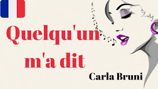 APRENDE A CANTAR en francés QUELQUUN MA DIT Carla Bruni [upl. by Pena122]