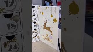 Double door 30 days Christmas countdown Makeup advent calendar box with ribbon adventcalendar [upl. by Lyckman859]