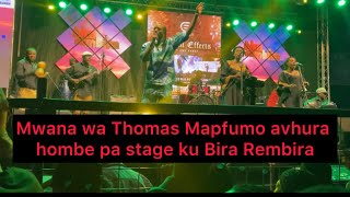 Mwana wa Thomas Mapfumo avhura hombe pa stage ku Bira Rembira [upl. by Oza]