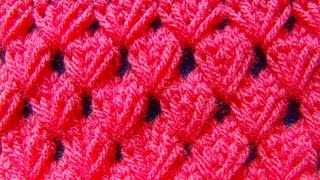 WZORY NA DRUTACHWZOR TULIPANY KNITTING STITCH [upl. by Noryb]