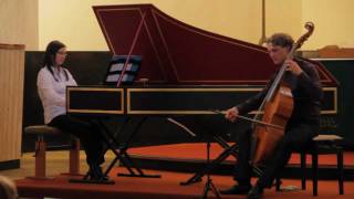 JS Bach Sonata for viola da gamba and harpsichord in D major BWV 1028 Andante [upl. by Esinet]