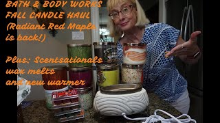 MORE NEW FALL CANDLES BATH amp BODY WORKS Radiant Red Maple is back amp Scentsationals wax amp warmer🍁 [upl. by Yazbak]