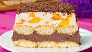 È irresistibile torta di ricotta con biscotti savoiardi e cioccolato  SaporitoTV [upl. by Aseen408]