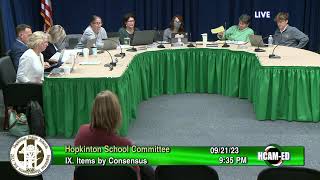 School Committee September 21 2023 [upl. by Cleavland]