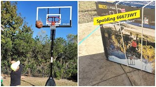 Test Playing the Spalding 66673WT 54 inch Basketball Backboard amp Hoop [upl. by Grantland]