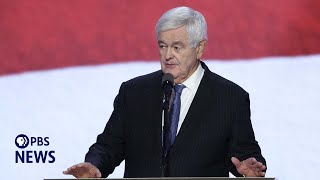 WATCH Newt Gingrich speaks at 2024 Republican National Convention  2024 RNC Night 3 [upl. by Ellehsem51]