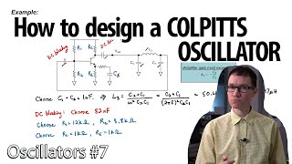 Colpitts Oscillator Circuit Analysis 7  Oscillators [upl. by Esilrac958]