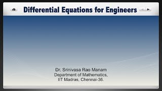 Lecture 1  Introduction to Ordinary Differential Equations ODE [upl. by Aihsoek]