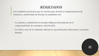 FACTORES QUE AFECTAN EL CONSUMO Y SELECTIVIDAD DE FORRAJES [upl. by Winnifred318]